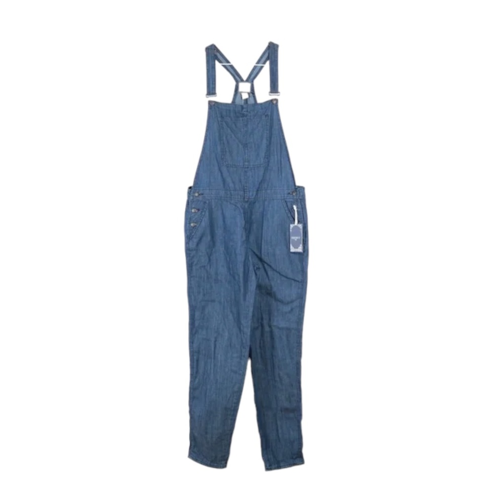 NWT Forever 21 Dark Denim Lightweight Long Overall Size 30